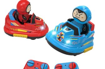 Remote Control Bumper Cars Set 2 Pack Spinning Battle Lights Sounds Kids Toy Set