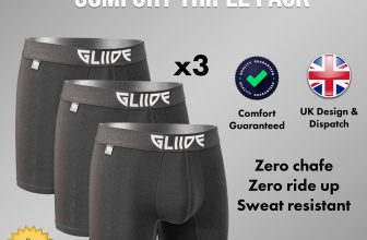 TRIPLE PACK Mens Bamboo Ultra Comfort No Chafe Underwear Sweat Resistant Boxers