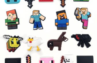 18Pcs Minecrafts Shoe Charm Accessories Shoe Buckle Kit for Croc Clog Clogs