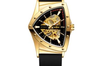 T-Winner LuxuryMen’s Triangle Mechanical Watches Hollow Skeleton Wristwatch 2025