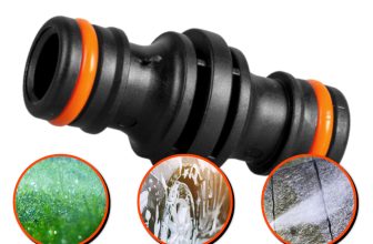 2 Way Garden Hose Connector Joiner Coupler Watering Water Pipe Tap Male Black