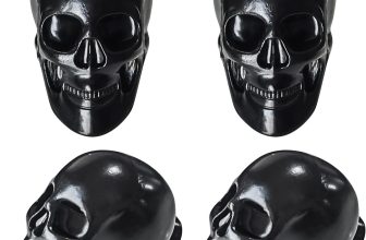 BAMI-LEE House Vintage Skull Cabinet Knob,4 Piece Furniture Black
