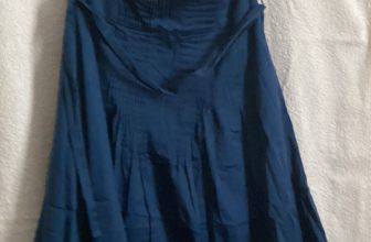 Ted Baker girls French navy lined cotton dress excellent condition size 8-10