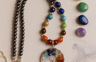 Tree of  Life Pendant Chakra Gemstone Necklace Hippy Boho Alternative