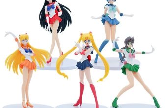5Pcs-Set Sailor Moon Anime Action Figure Mizuno Super Hero Cartoon Toy Model