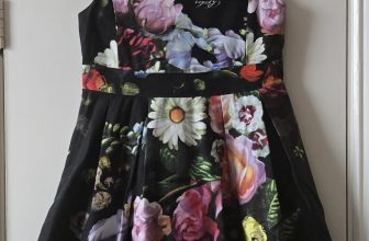 Ted Baker Oil Painting floral print Girl’s black dress size 8 years