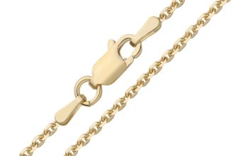 9ct Yellow Gold on Silver 2mm Diamond Cut Rolo Belcher Pendant Chain 16″ – 24″