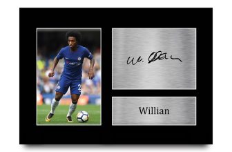 Willian Signed Pre Printed Autograph A4 Photo Gift For a Chelsea Fan