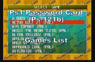Password Card PS-121B (Cheat Cartridge) for the Ps1 Games List