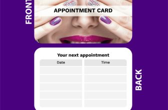 Nail Bar Manicure Pedicure Beauty Salon Appointment Cards Rounded Corners