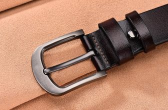 Mens Genuine Leather Belt Belts Casual with Pin Buckle Brown Black UK Stock