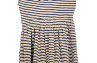 Matilda Jane Girls Dress Blue White Stripes Size 8 Adorable