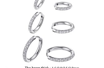 SMALL Implant Grade Titanium CRYSTAL Hinged Hoop Earrings PAIR ✨ 8/10/12/14/16mm