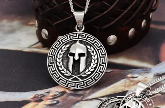 Greek Warrior Pendant Necklace ✔️ Spartan Helmet ✔️Greek Key ✔️ Solid 925 Silver