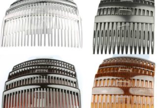 HAIR COMBS HAIR SLIDES 4 PACK OF BLACK CLEAR TORT HAIR COMB PLASTIC