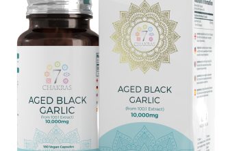 Aged Black Garlic 10,000mg Vegan Capsules | For Cardiovascular Health | UK Made