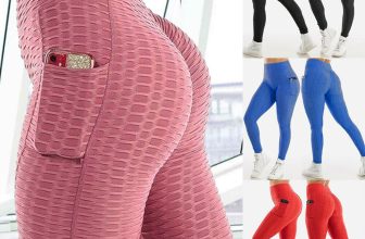 Women Anti-Cellulite Yoga Pants Pockets Butt Lift High Waist Leggings Exercise