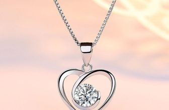 925 Sterling Silver Crystal Heart Swirl Pendant Necklace Women Girls Jewellery