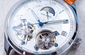 Mens Silver Double Flywheel Luxury Bling Skeleton Automatic Mechanical Watch