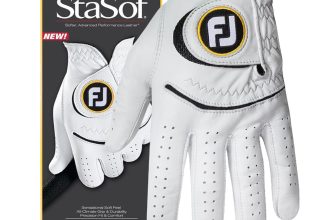 FootJoy Mens LEFT Hand StaSof Golf Glove Leather – Right Handed Player – Large