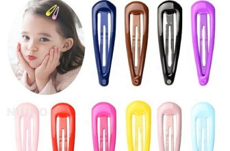10 x Hair Clips Snap Hairpins Slides Women Girls Kids Baby School Grip Set Metal
