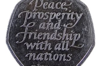 50p Peace Prosperity And Friendship With All Nations (Brexit) good condition