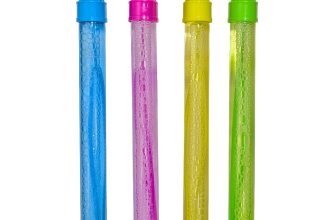 4 x Bubble Blowers 35cm Wand Sword Stick Bubbles Maker & Solution Outdoor Toys
