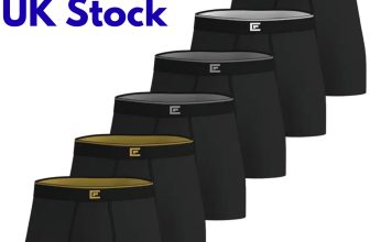 Men Bambon Boxer Shorts Breathable Moisture Wicking No Itchy Underwear Pack of 6