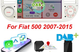 4+64G 7″ Wireless Carplay For Fiat 500 2007~2015 Android 13.0 Car Stereo GPS+DAB