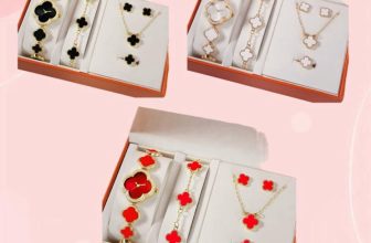 Clover Women Jewelry Set for Ladies Barcelet, Earnings, Watch, Ring and Necklace