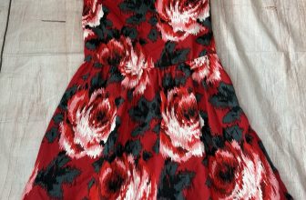 Gap Girls Red Floral Short Sleeve Dress Size 8