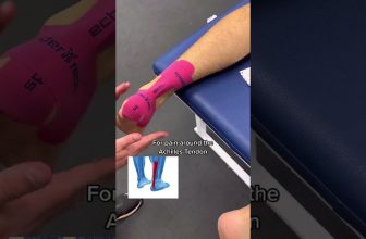 Taping the ankle for #painrelief around the Achilles tendon with #spidertech #achilles #kinesiotape