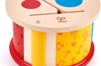 Hape Double-Sided Drum| Wooden Double-Sided Musical Drum Instrument for Toddler