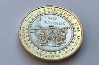 ~Simply Coins~ 2004 PROOF TWO 2 POUND R TREVITHICK STEAM LOCOMOTIVE