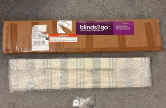 Blinds 2Go Roman Blind Albany Dove Grey and Off-White Stripe BRAND NEW