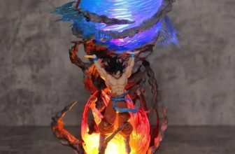 23cm Dragon Ball Z Goku Spirit Bomb LED Figure Super Saiyan Action Statue No Box