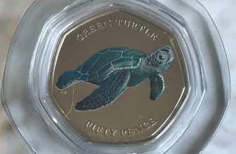 2019 BRITISH INDIAN OCEAN TERRITORY TURTLE ~ GREEN ~ COLOURED 50 PENCE
