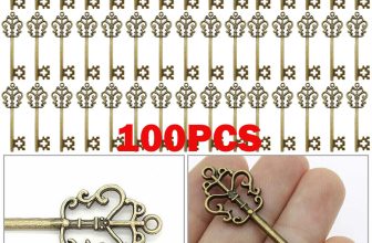 100X Key Santas Charms Skeleton Large Vintage Antique Bronze Pendant Christmas