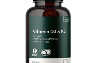 Vitamin D3 K2 Tablets 4000IU 100mcg – High Strength Vit D for Men and Women