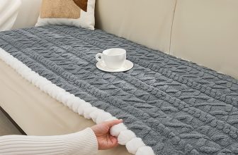 Thick Warm Plush Sofa Slip Cover Anti-Slip Throw Couch Cover Furniture Protector