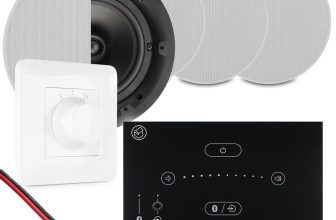 2 Room E50 QI65C Bluetooth Ceiling Speakers with Touch Panel Wall Amplifier