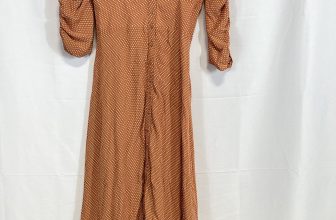 ByTiMO Women Orange Polka Dot Maxi Dress Size M