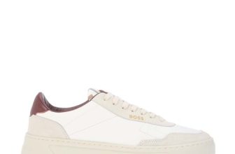 Men’s Boss Baltimore Tennis Trainers in Cream