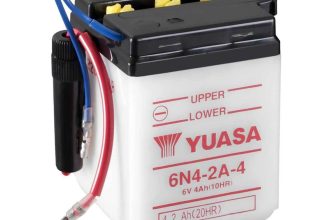 Yuasa 6N4-2A-4 Motorcycle Motorbike Battery – 6V (No Acid Included)
