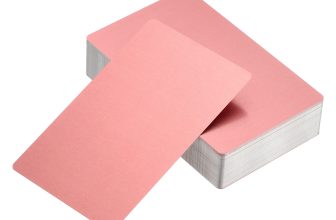 100 Pack Printable Name Card Business Card Pink 0.21mm Thick 3.4×2.1 Inch