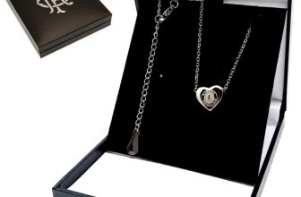 RANGERS FC HEART STAINLESS STEEL PENDANT NECKLACE & 50cm LONG CHAIN RFC