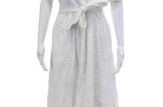 Zara Womens White Cotton Shirt Dress Collared Short Sleeve Full-Length Size S