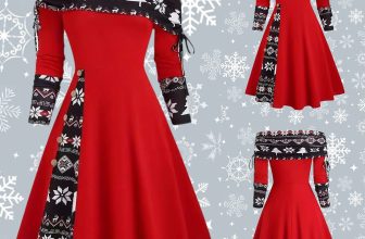 Plus Size 18-26 Womens Christmas Xmas Swing Skater Dress Off Shoulder Snowflake