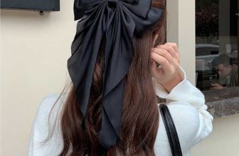 Large Bow Ribbon Barrettes Womens Girls Satin Steel Hair Clip Hairpin Headwear