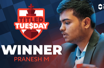 Pranesh Wins Titled Tuesday Photo Finish Over Carlsen